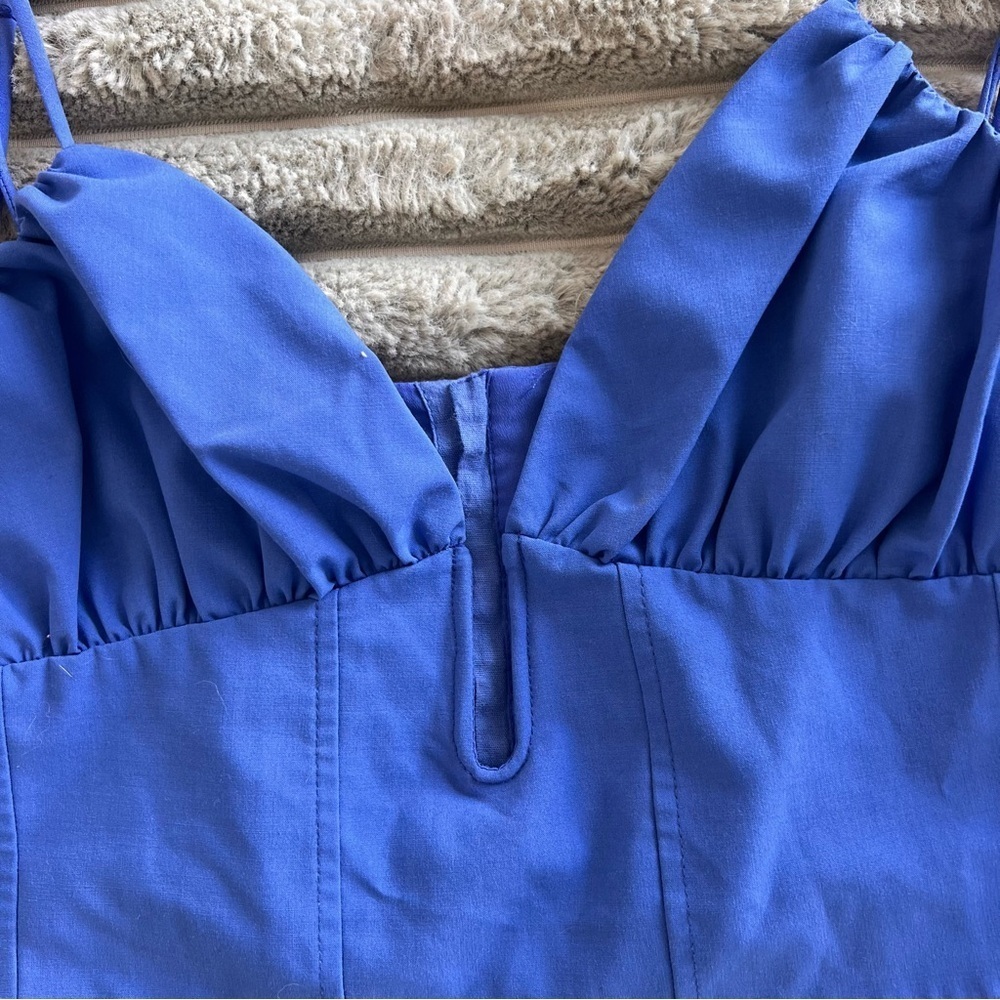 Zara Royal Blue Cropped Tank Top- L - Picture 3 of 7